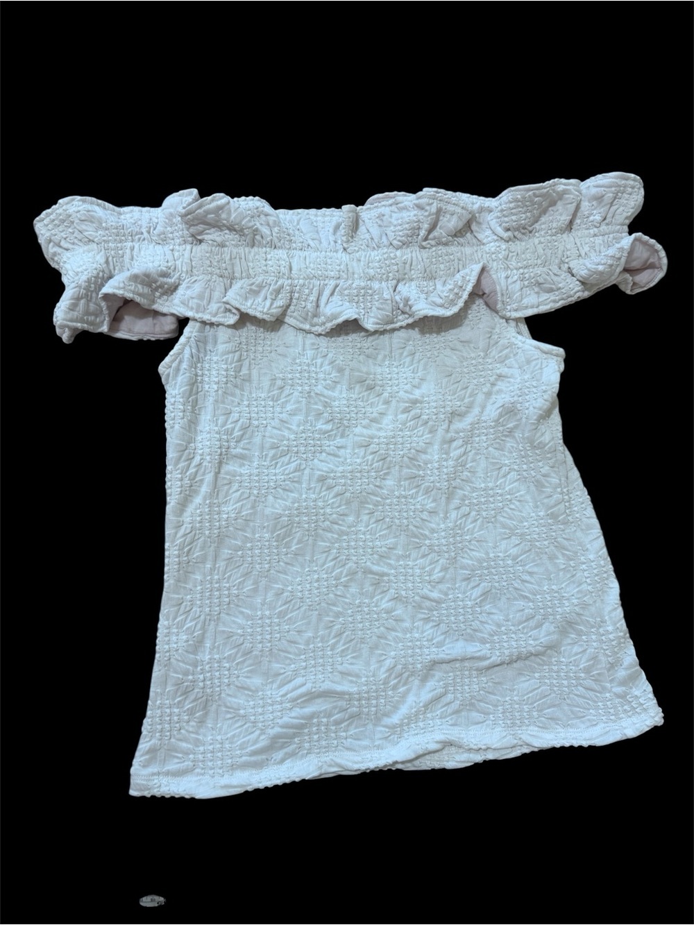 Maeve White Off-the-Shoulder Ruffle Camisole - Picture 5 of 7